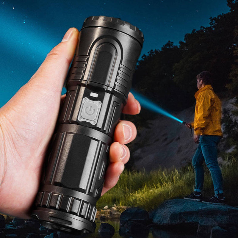 Frendorf | Helle Taschenlampe Weißer Laser Teleskop-Zoom Langstrecken-Taschenlampe