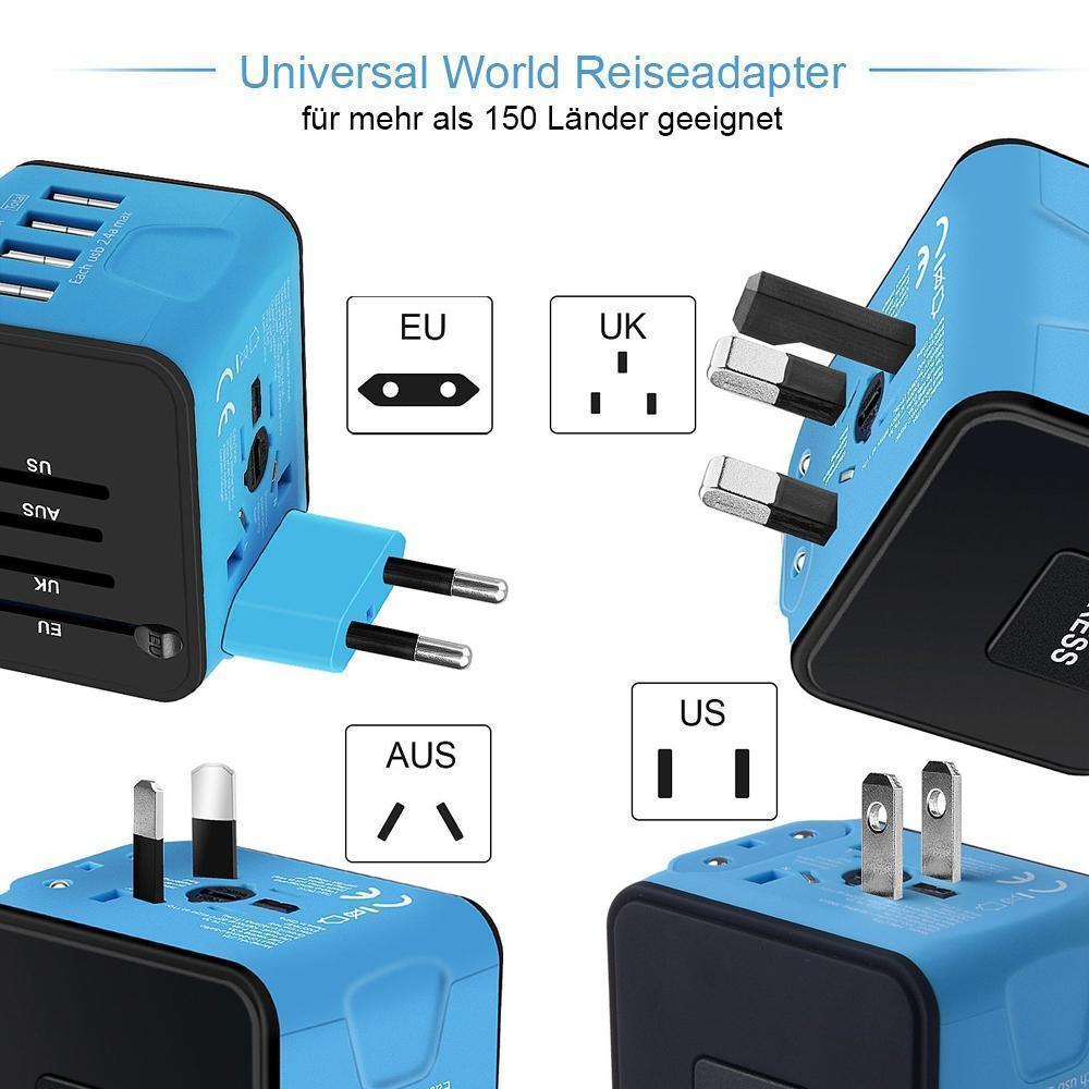 Frendorf | Bequee Universal World Plug Reiseadapter, blau