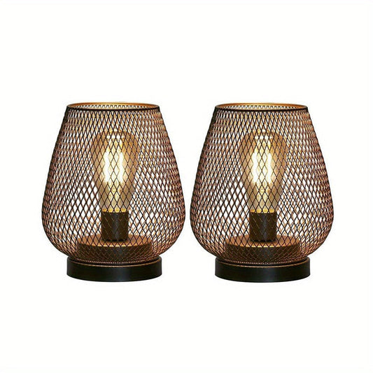 Frendorf | AuroraMesh Tischlampen-Set – Industriestil mit warmem Ambientelicht