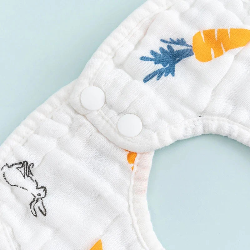Frendorf | Baby Lätzchen aus Musselin – Weiche Spucktücher mit süßen Motiven