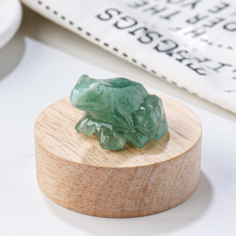 Frendorf natürliche Edelsteins geschnitzte Frosch Statue Edelstein Dekoration