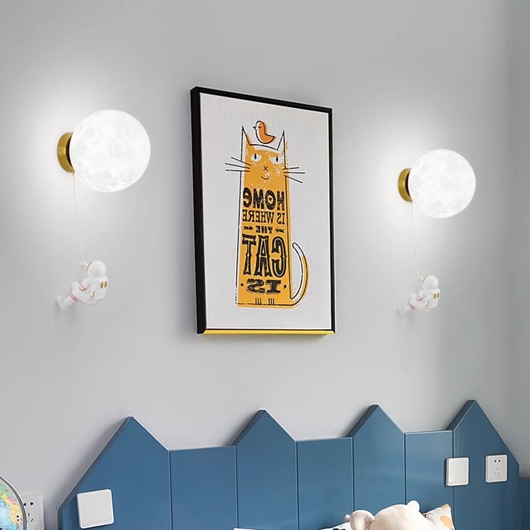 Creative Moon Astronaut Wandleuchte | 3D-gedruckt | Nachhaltiges Design