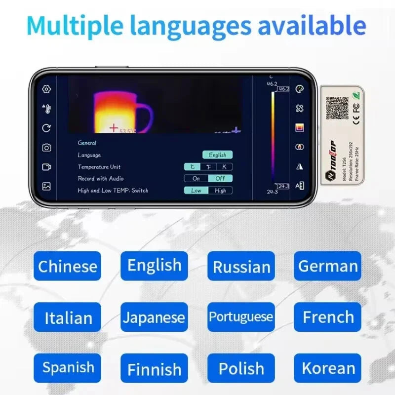 AV TOOLTOP T256 Tragbares Wärmebildgerät 256x192 | 25Hz | -15℃ bis 600℃ | IP54