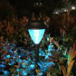 Frendorf | 2er-Set Solar-Gartenlichter – LED-Wegeleuchten mit Sonnenmuster-Projektion!