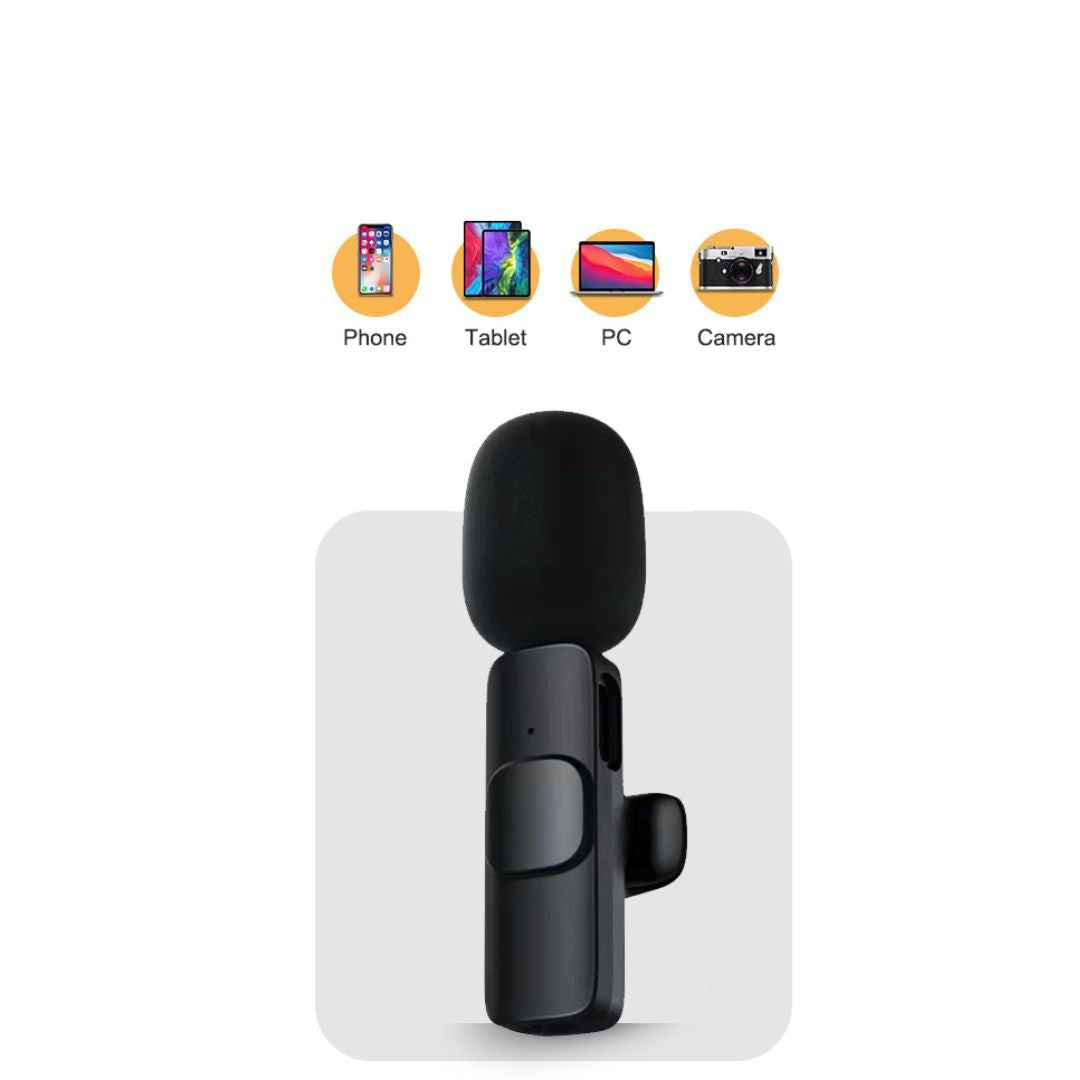 Frendorf | Kabelloses Mini-Mikrofon für Smartphone – Lavalier-Mikrofon mit Rauschunterdrückung & 10h Akku