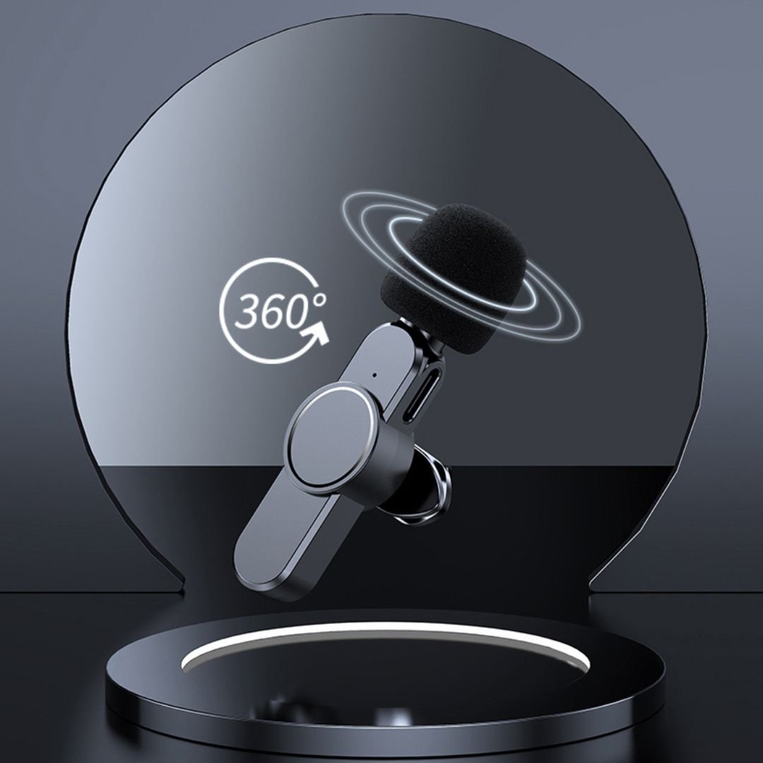 Frendorf | Kabelloses Mini-Mikrofon für Smartphone – Lavalier-Mikrofon mit Rauschunterdrückung & 10h Akku