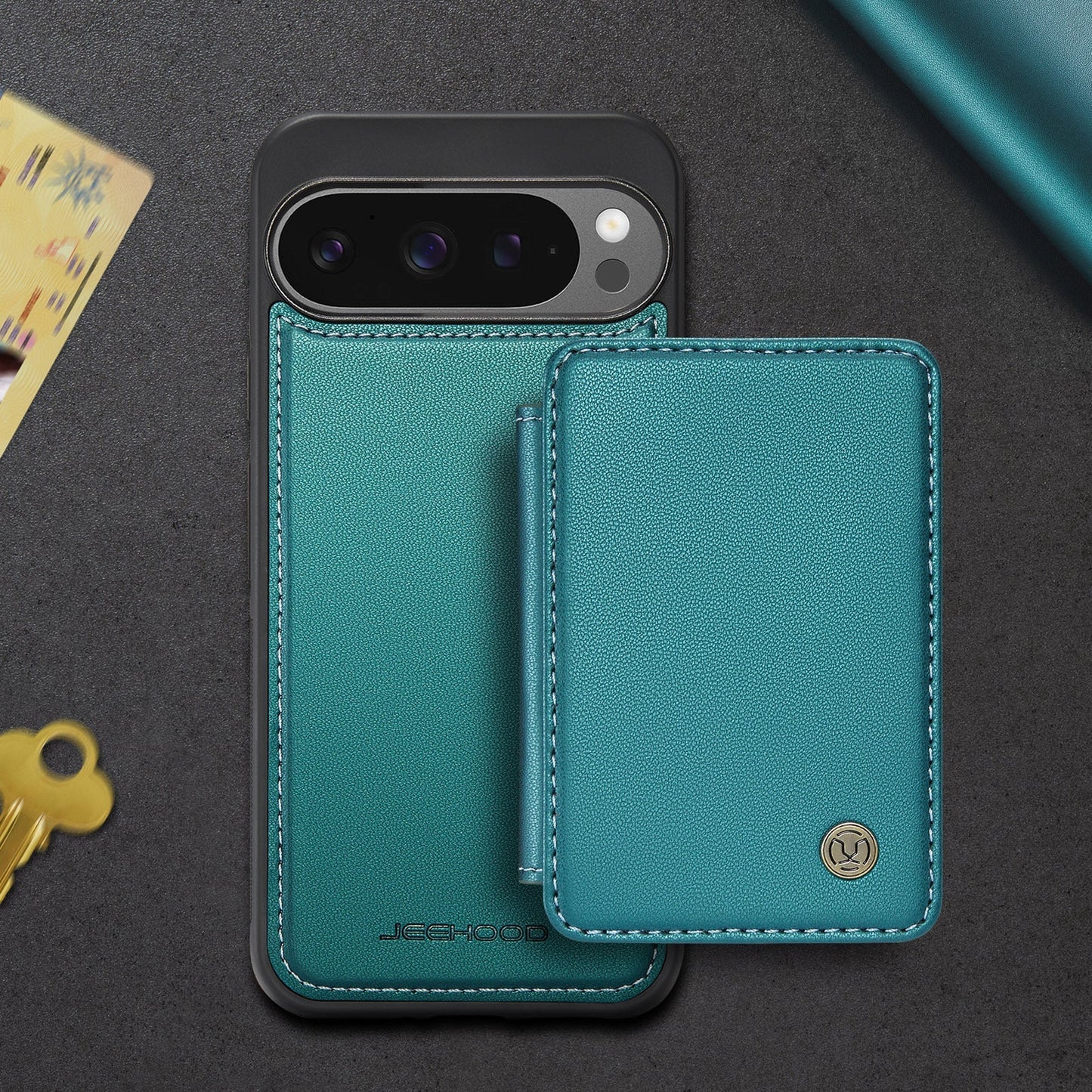 Frendorf | 2 in 1 abnehmbares magnetisches Karten Solt Wallet Lederhülle für Google Pixel 9