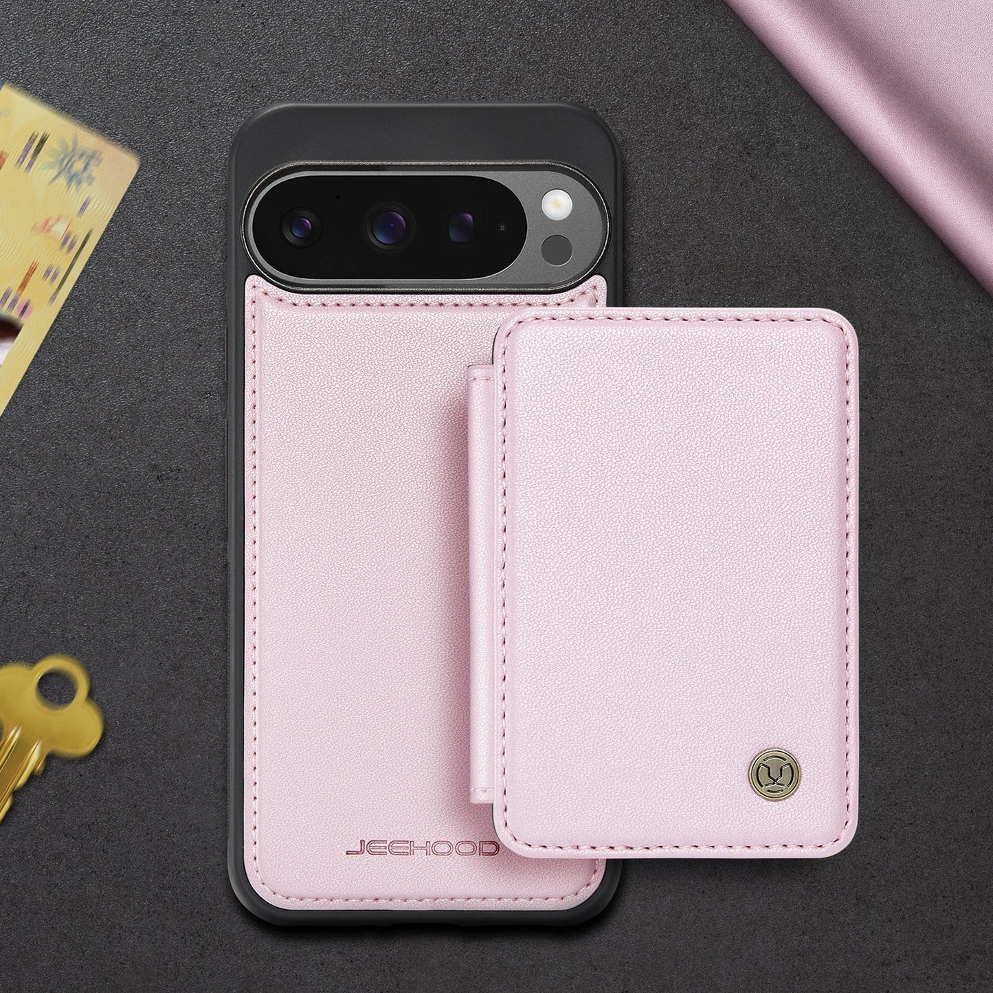 Frendorf | 2 in 1 abnehmbares magnetisches Karten Solt Wallet Lederhülle für Google Pixel 9