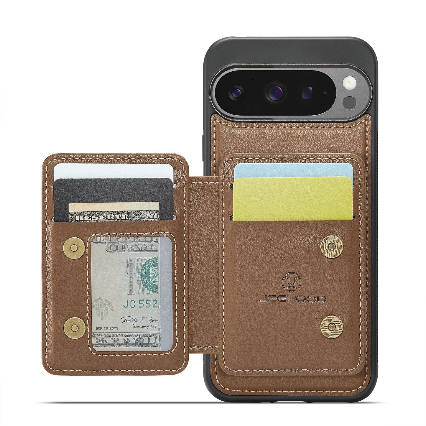 Frendorf | 2 in 1 abnehmbares magnetisches Karten Solt Wallet Lederhülle für Google Pixel 9