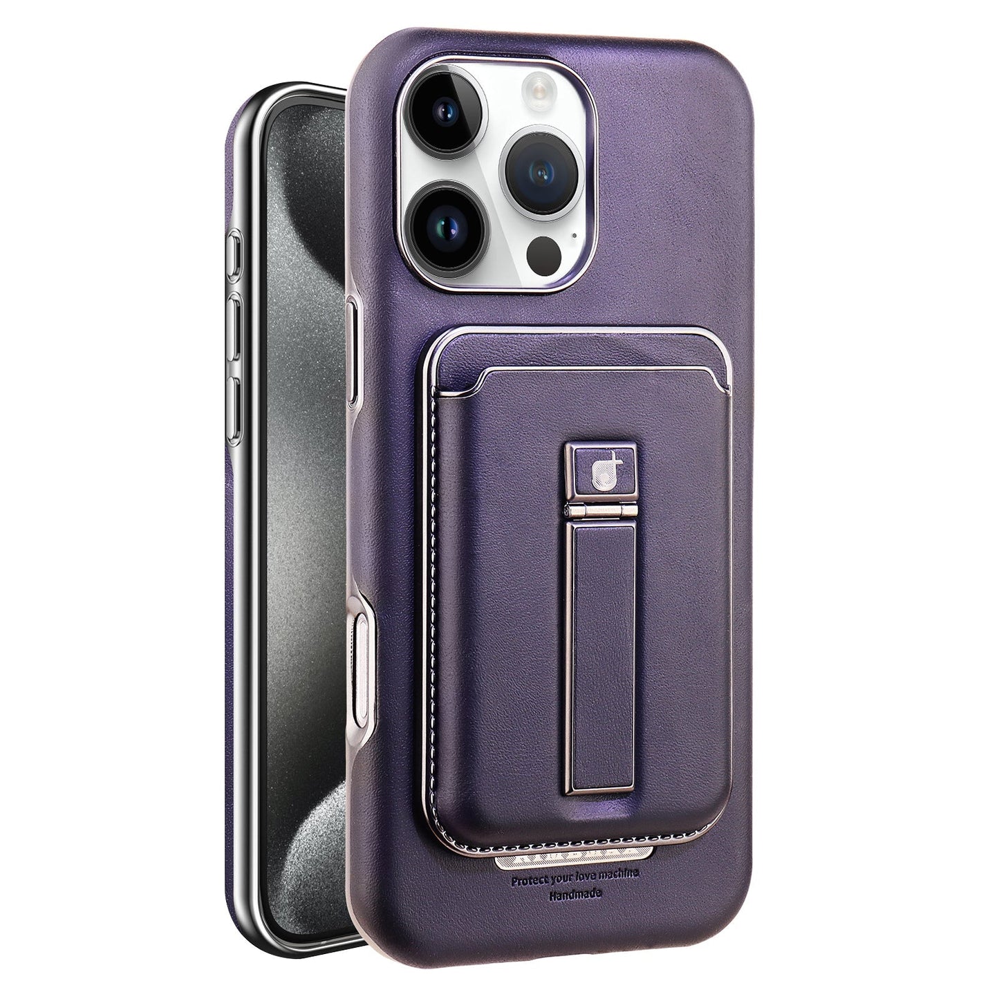 Frendorf | 2 in 1 abnehmbares magnetisches Lederhandycase mit Geldbörse, Kartenhalter und Halterung für iPhone