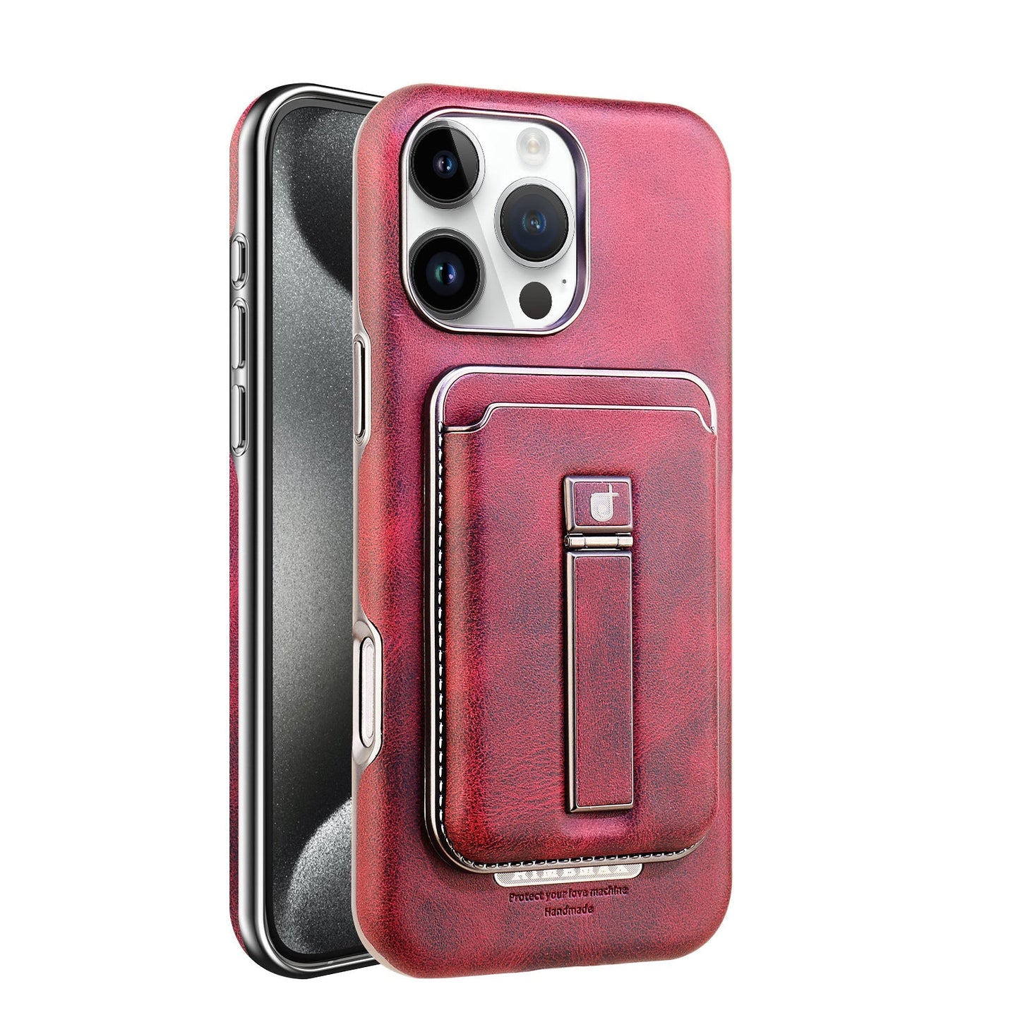 Frendorf | 2 in 1 abnehmbares magnetisches Lederhandycase mit Geldbörse, Kartenhalter und Halterung für iPhone