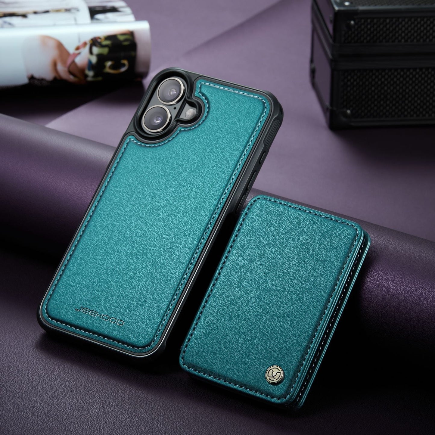 Frendorf | 2 in 1 Magnetische Karten Solt Abnehmbares Wallet Flip Lederhülle Für iPhone