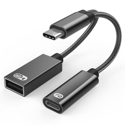 Frendorf | 2 in 1 USB Type C Kabel 60W PD Schnellladung OTG Adapter Konverter Daten Synchronisation Multifunktions