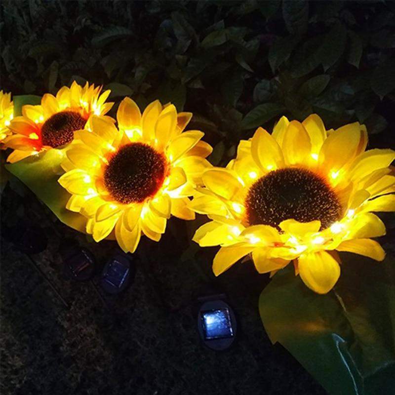 Frendorf | 2 Stück Solar LED Sonnenblume