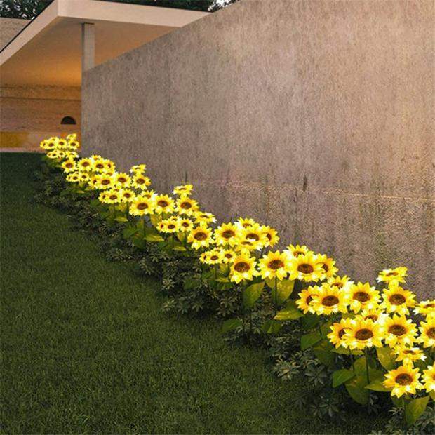 Frendorf | 2 Stück Solar LED Sonnenblume