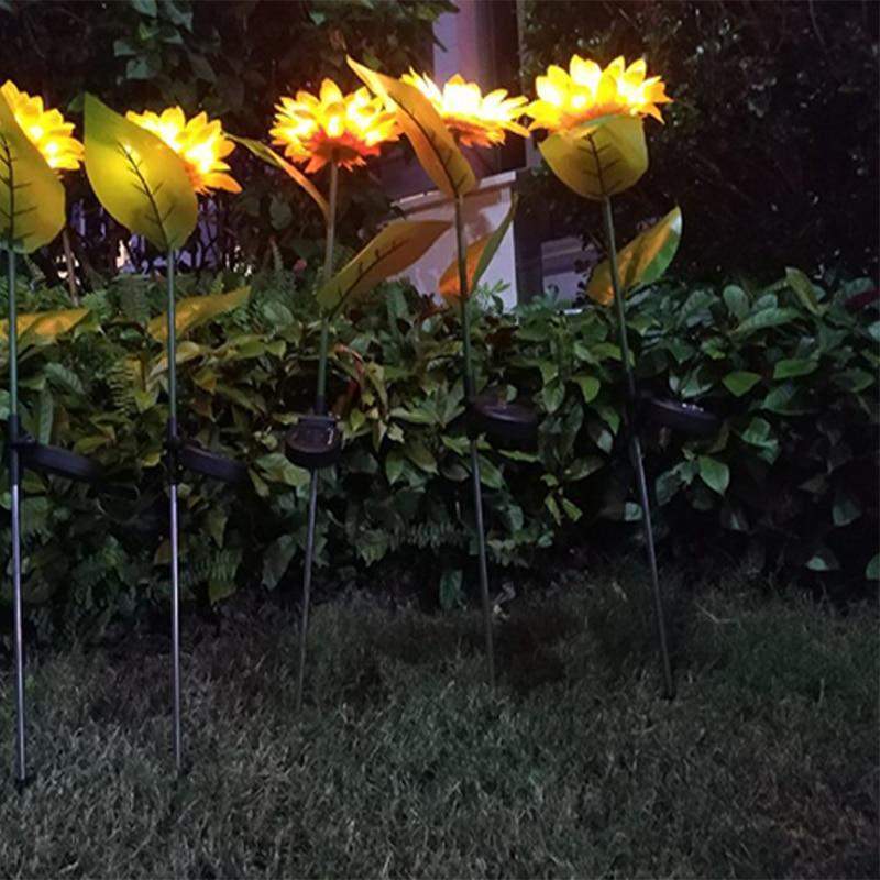 Frendorf | 2 Stück Solar LED Sonnenblume