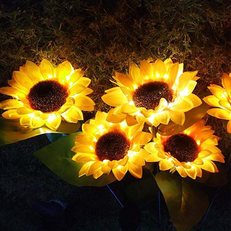 Frendorf | 2 Stück Solar LED Sonnenblume