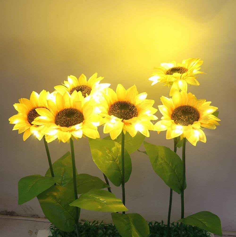 Frendorf | 2 Stück Solar LED Sonnenblume