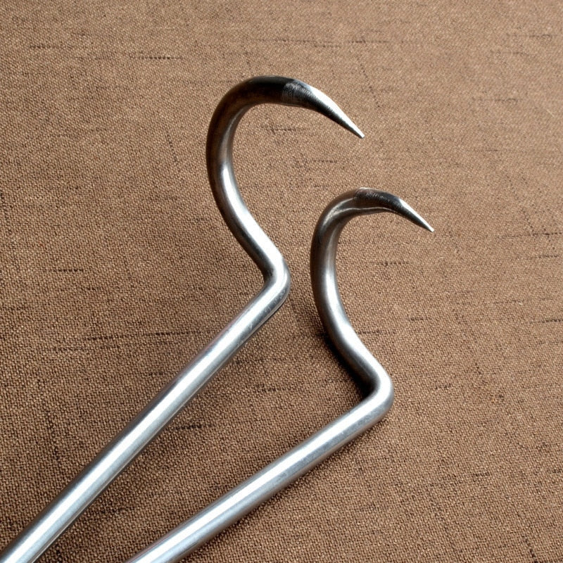 Frendorf | 2 Stück BBQ Grill Fleischhaken BBQ Spieße Grillnadel