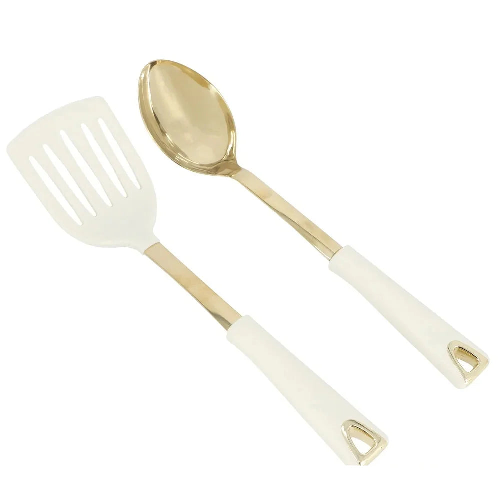 Frendorf | 2-teiliges Edelstahl-Wender- und Löffel-Set mit Griff Küchenwerkzeug