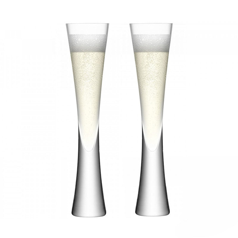 Frendorf | 2 Stück Hochzeit Champagnerflöten Glitzer Kristall Schlanke Taille Weinglas