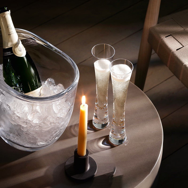 Frendorf | 2 Stück Hochzeit Champagnerflöten Glitzer Kristall Schlanke Taille Weinglas