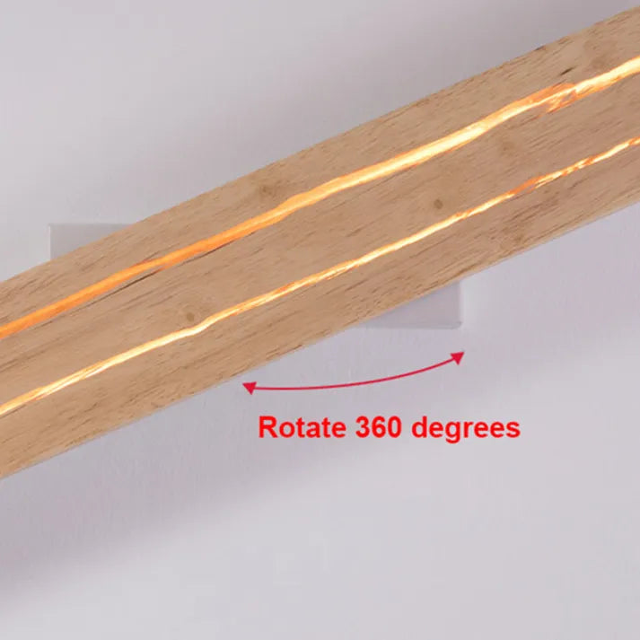 Frendorf | WoodCrack Moderne Holz-Wandleuchte | LED Wandlampe | Stilvolle Wohnraumbeleuchtung | Dekorative Beleuchtung