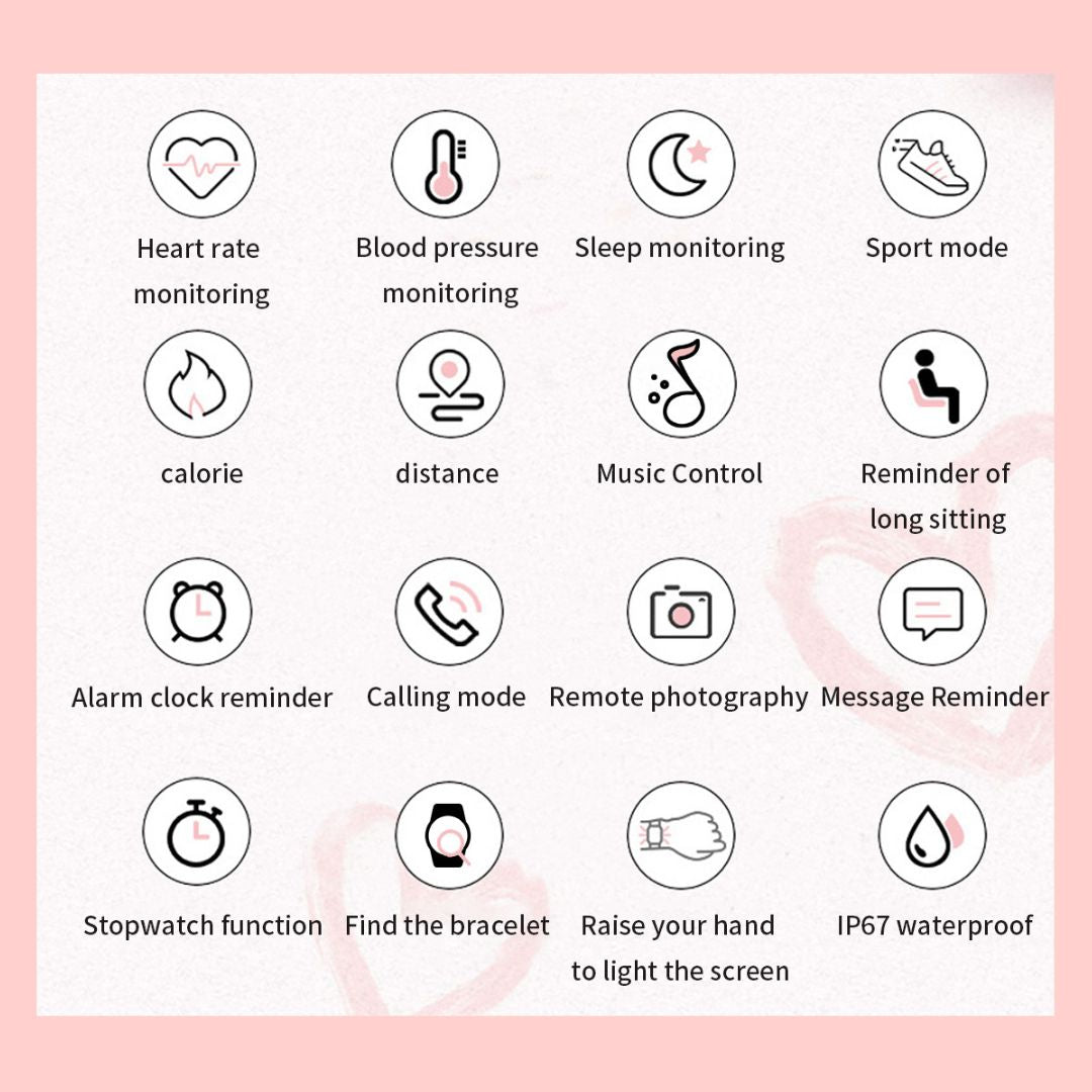 Frendorf | Smartwatch für Damen – Fitness, Gesundheit und zeitloser Stil in einem