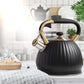Frendorf | 3.5L Pfeifen Schwarze Kürbisform Teekessel