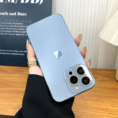 Frendorf | Galvanisiertes Mattes Acryl Gehärtetes Glas iPhone Schutzhülle