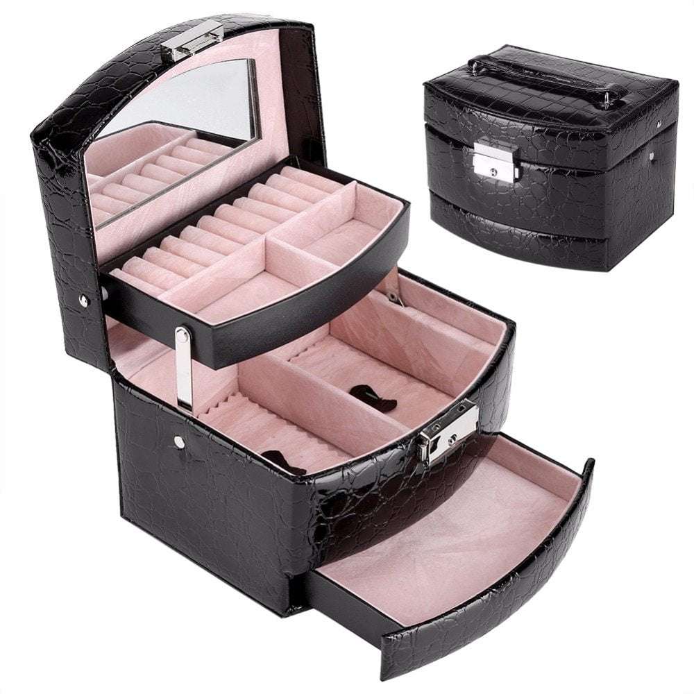 3-Layer Leder Schmuckbox