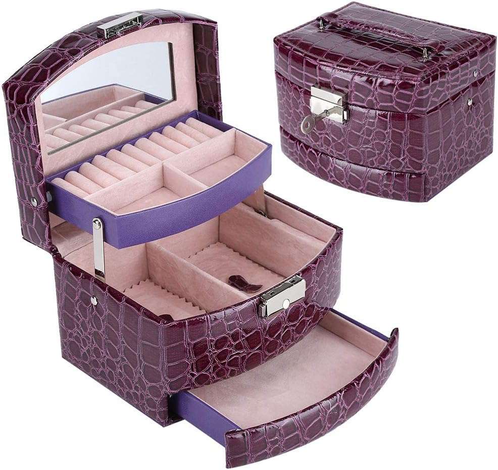 3-Layer Leder Schmuckbox