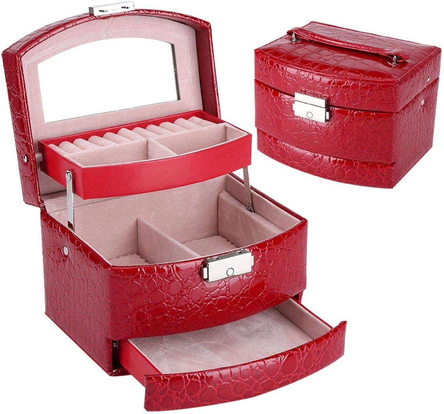 3-Layer Leder Schmuckbox