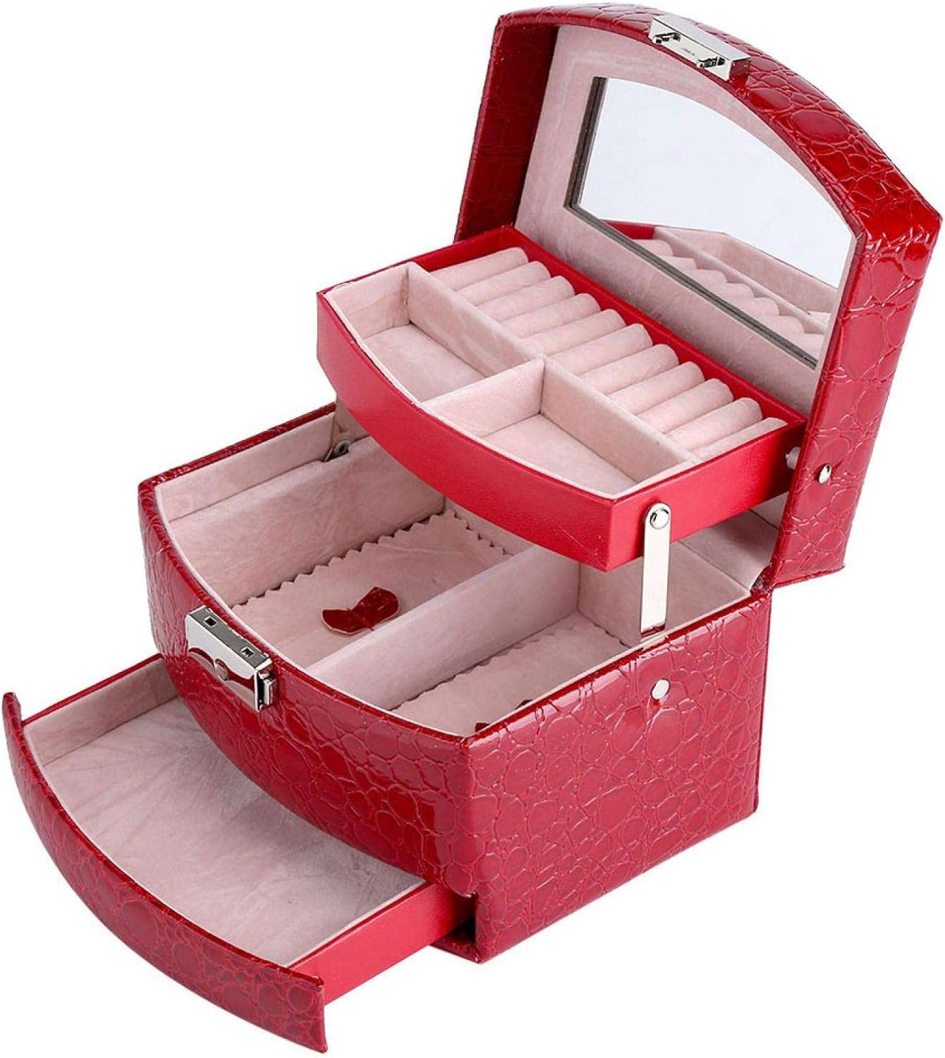 3-Layer Leder Schmuckbox