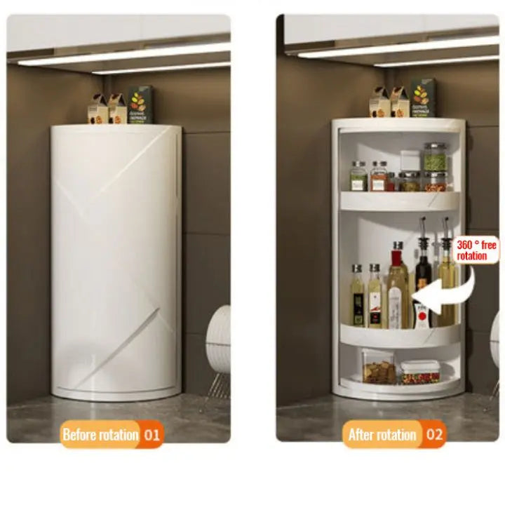 Frendorf | 3-Schichten - Multifunktionales 360°-Eckregal Veranstalter