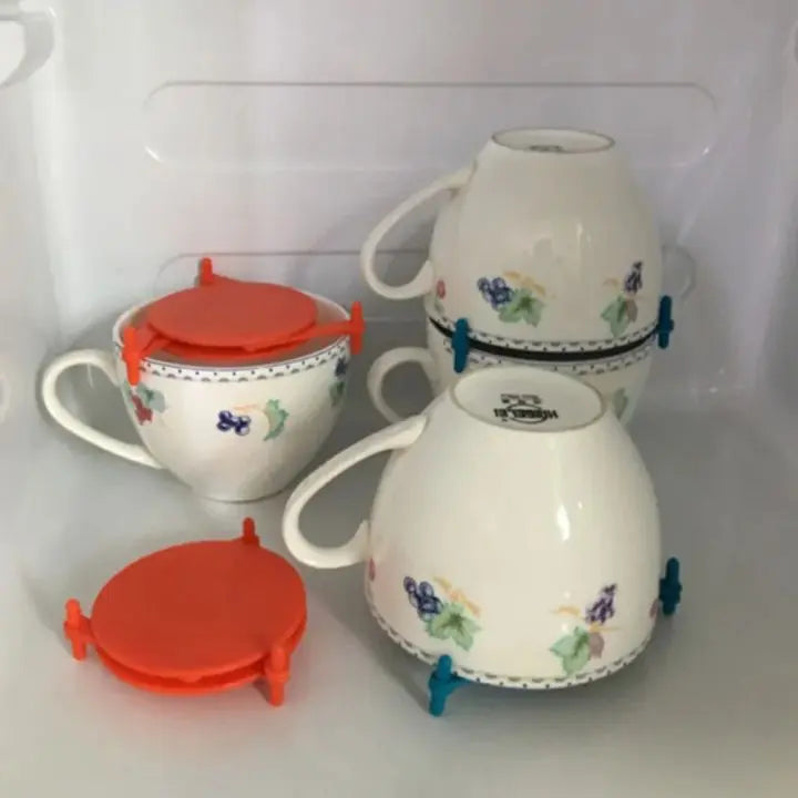 Frendorf | 3 Stück Stapelbarer Becherhalter – Platzsparend & stilvoll für Ihre Küche