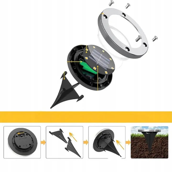 Frendorf | 3 Stücke Solar-Bodenleuchten – Elegante Außenbeleuchtung ohne Kabel