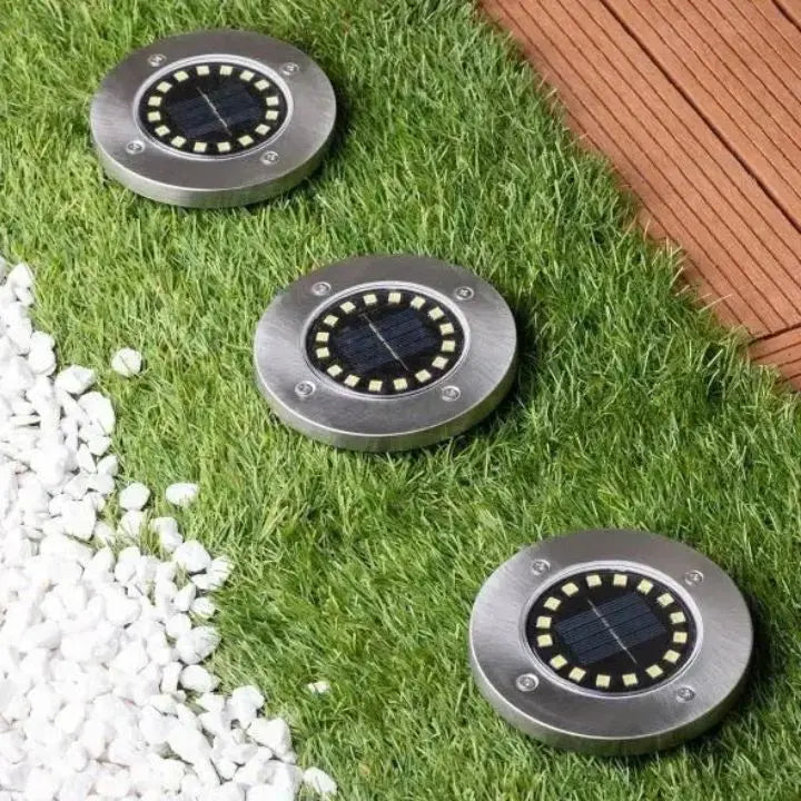 Frendorf | 3 Stücke Solar-Bodenleuchten – Elegante Außenbeleuchtung ohne Kabel
