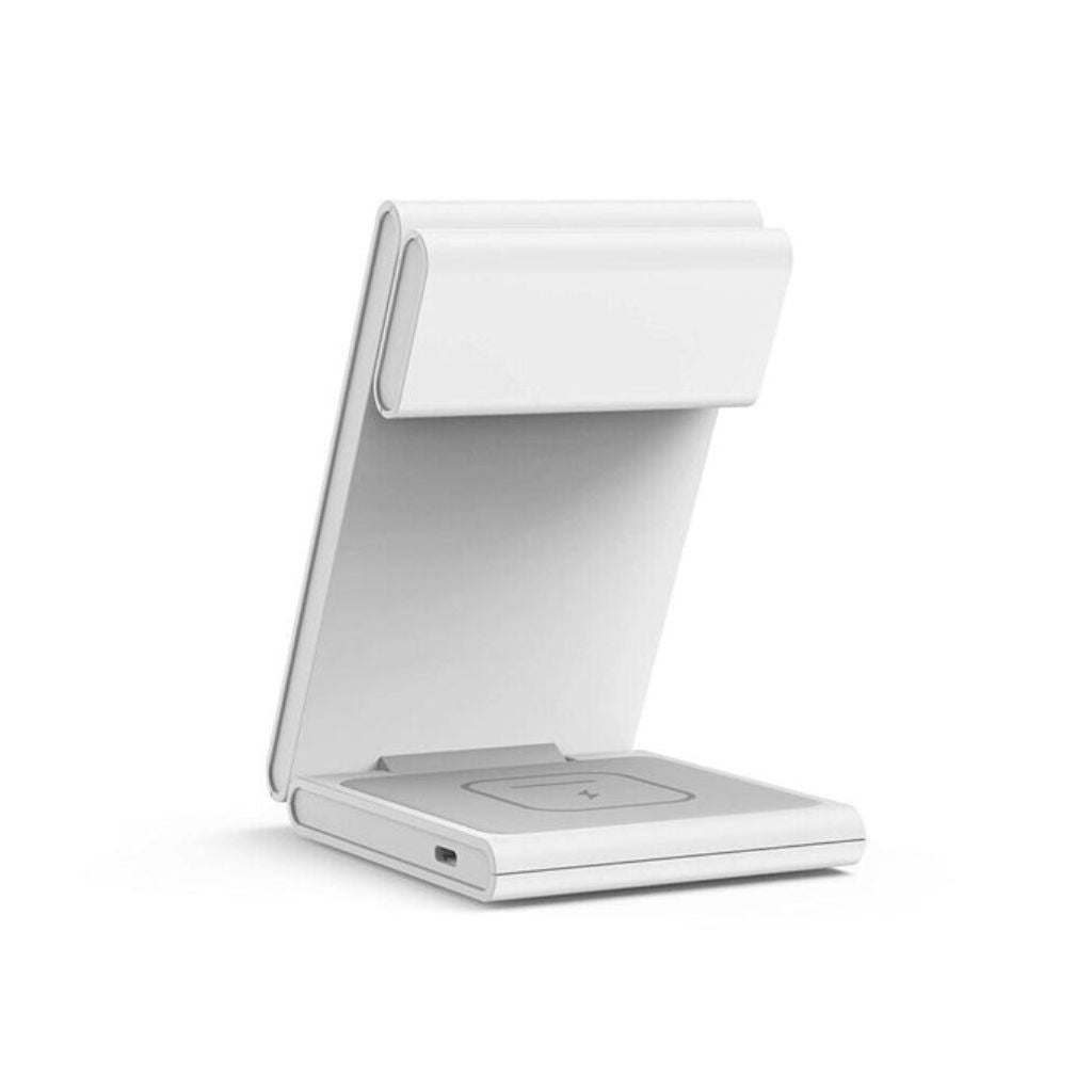 Frendorf | 3-in-1 Kompaktladegerät – Kabelloses Ladegerät für iPhone, Apple Watch und AirPods