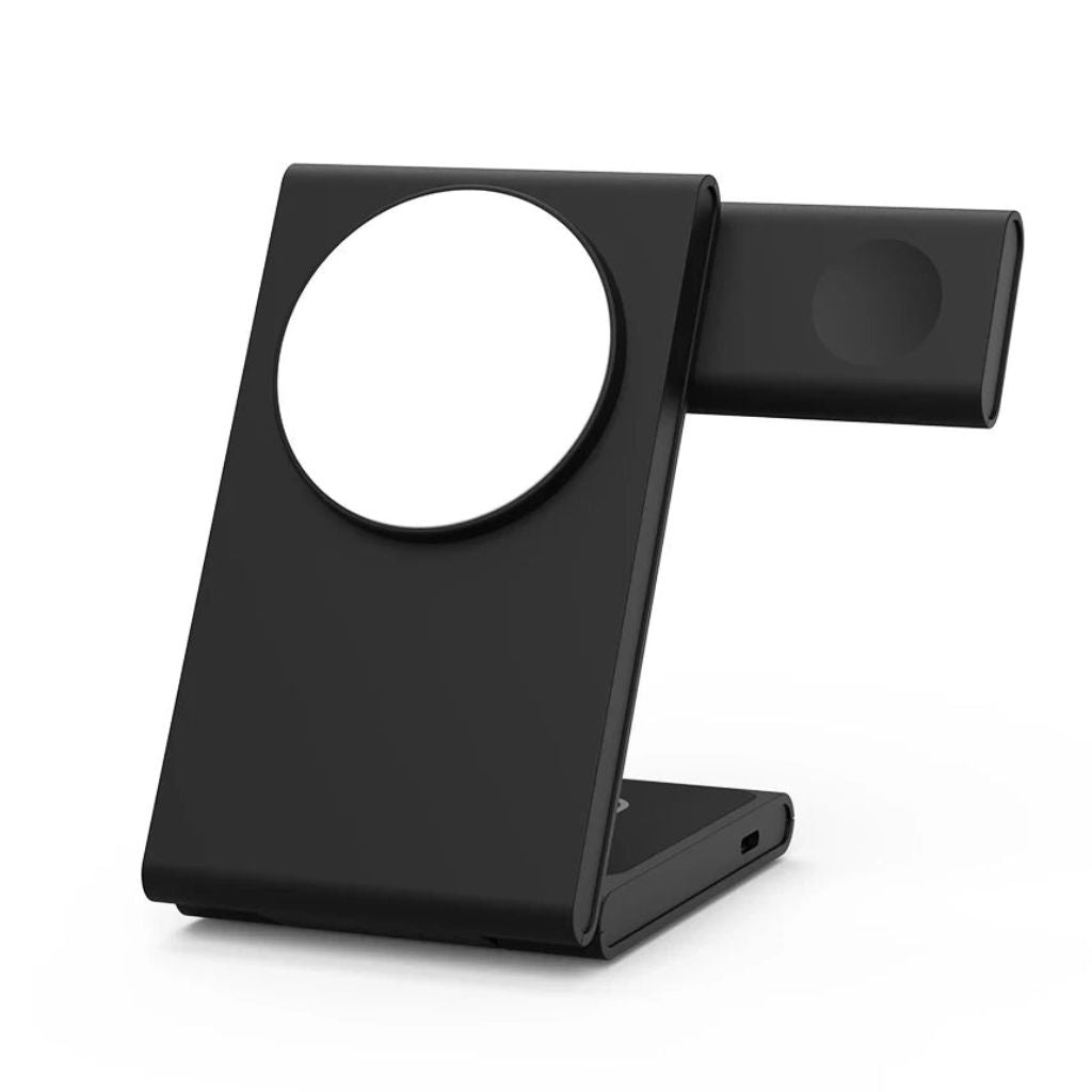 Frendorf | 3-in-1 Kompaktladegerät – Kabelloses Ladegerät für iPhone, Apple Watch und AirPods