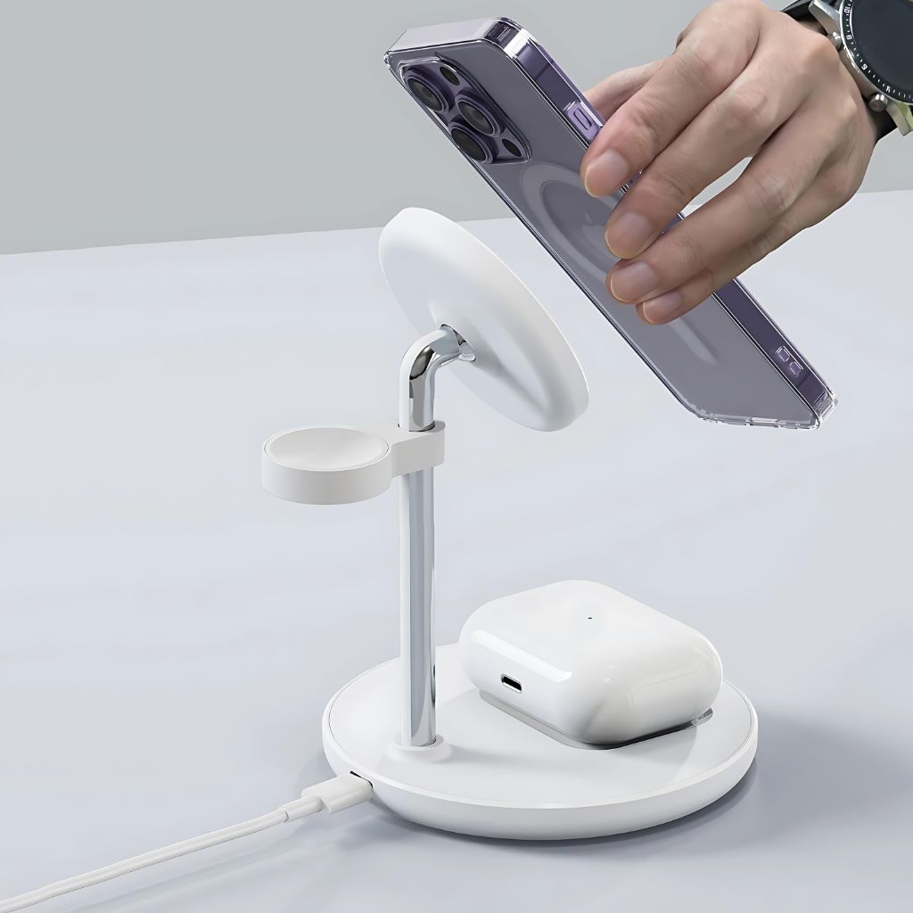 Frendorf | 3 in 1 Magnetisches Ladegerät für Apple & Samsung