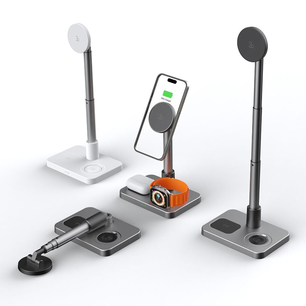 Frendorf | 3 in 1 Magnetisches Ladegerät mit teleskopischer Reichweite für Apple