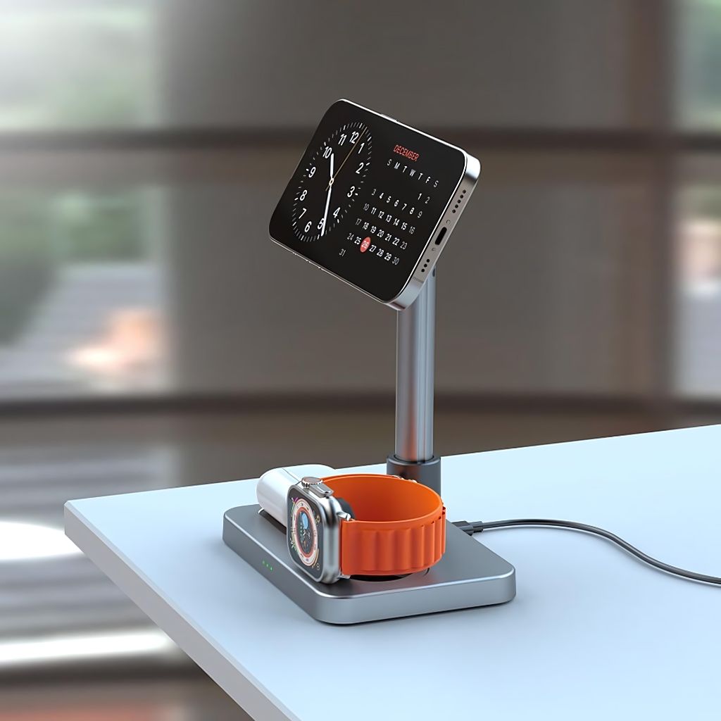 Frendorf | 3 in 1 Magnetisches Ladegerät mit teleskopischer Reichweite für Apple