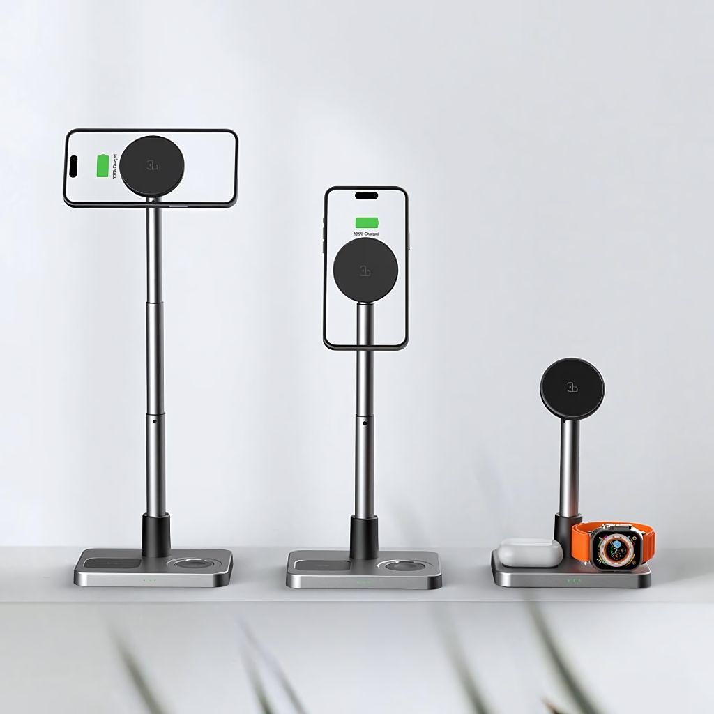 Frendorf | 3 in 1 Magnetisches Ladegerät mit teleskopischer Reichweite für Apple
