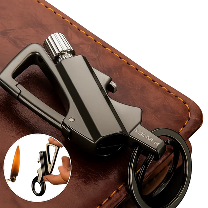 Frendorf | 3-in-1 Outdoor winddichter Feuerzeug mit Flaschenöffner für Camping