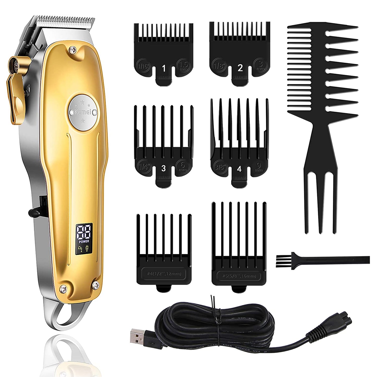 Frendorf | 3-in-1 Professionelles Haarschneider-Set - Kabelloser Trimmer, T-Klingen-Rasierer und Folienrasierer für Männer