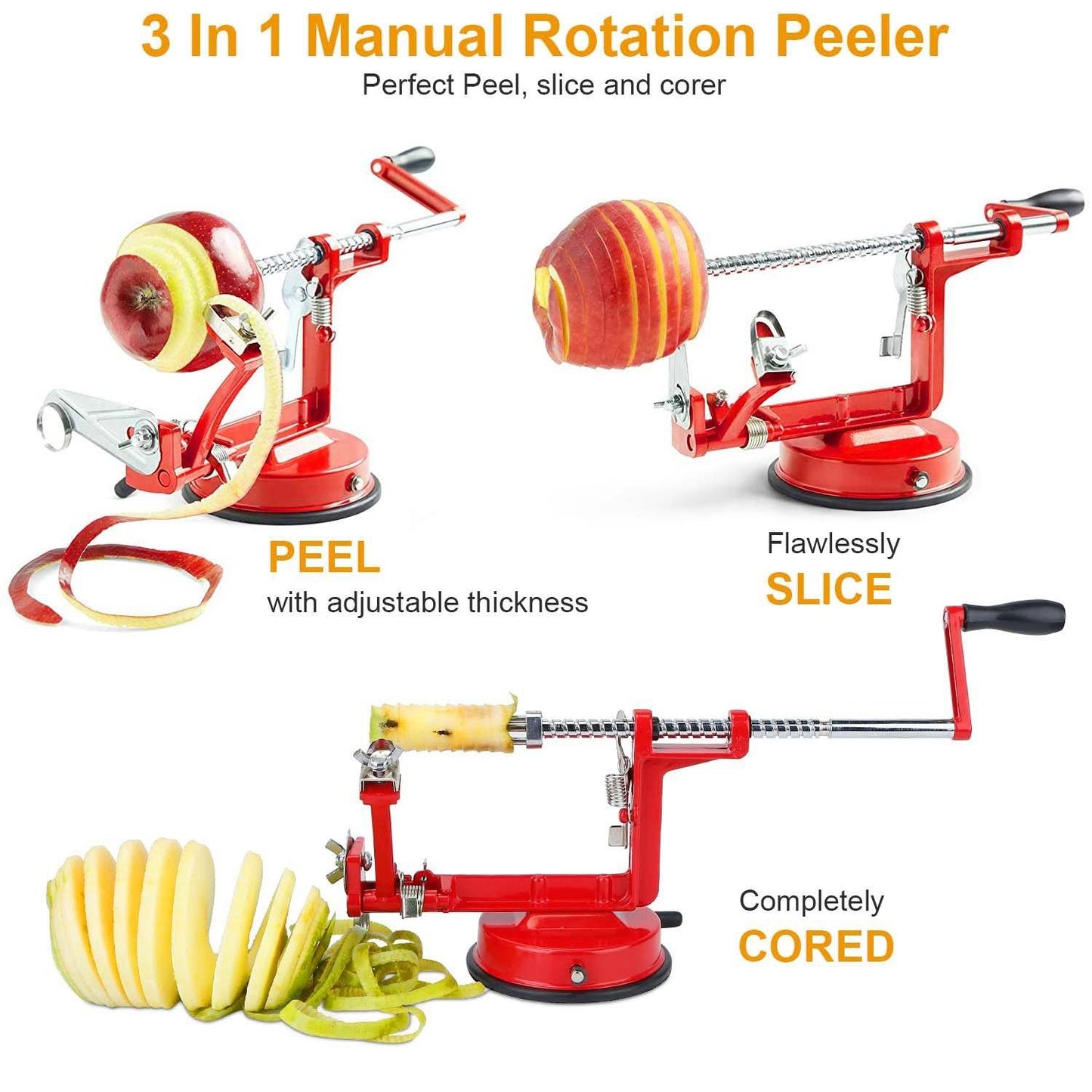 Frendorf | 3-in-1 Apfelschäler manuelle Rotation
