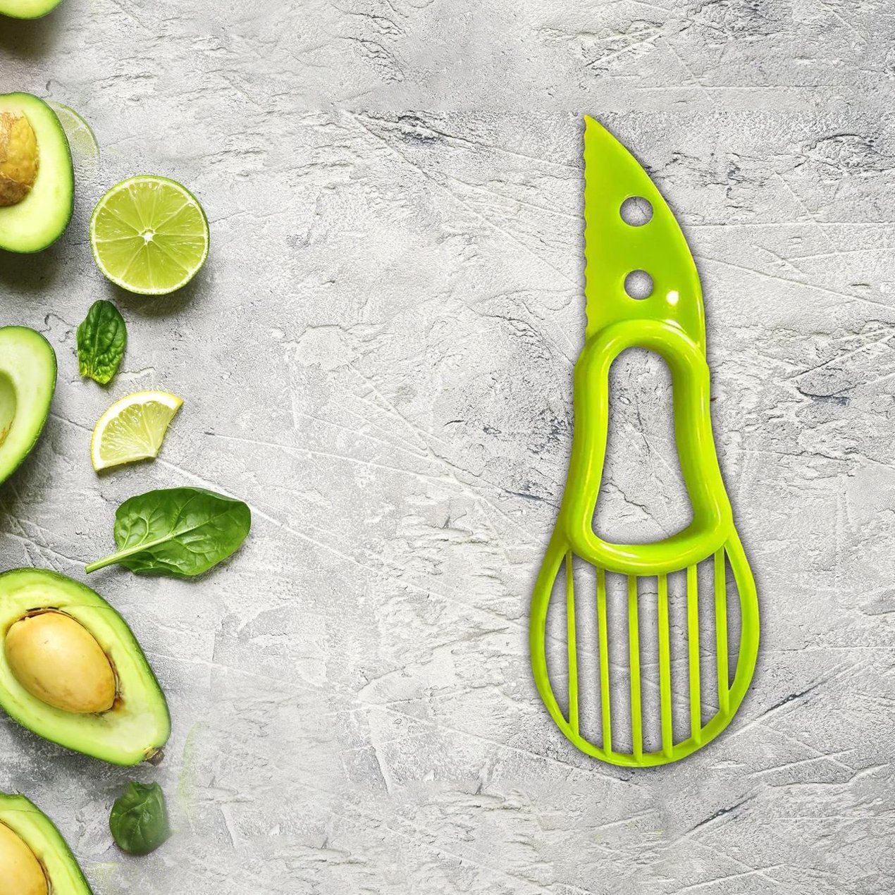 Frendorf | 3-in-1 Avocado-Schneider, -Scheibe und Kernentferner Werkzeug