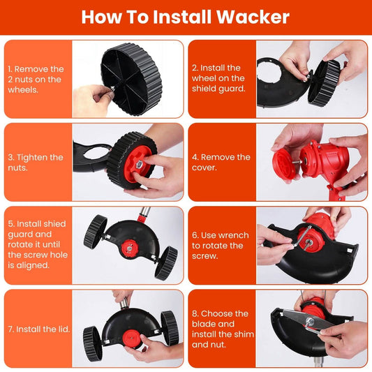 Frendorf | 3-in-1 Elektrischer Kabelloser Rasenmäher Akku-betriebener Grasschneider mit Rädern Verstellbarer Kopf mit 2 Stück 2500mAh Batterien