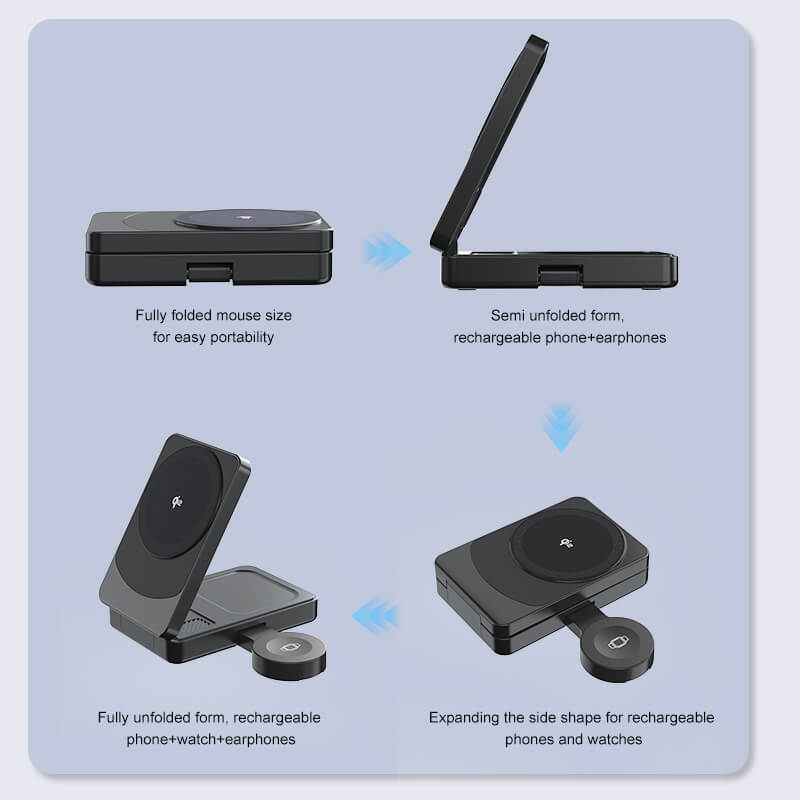 Frendorf | 3 in 1 Qi2 Faltbares Ladegerät